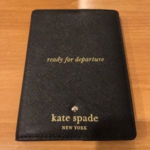 kate spade Black Leather Passport Holder